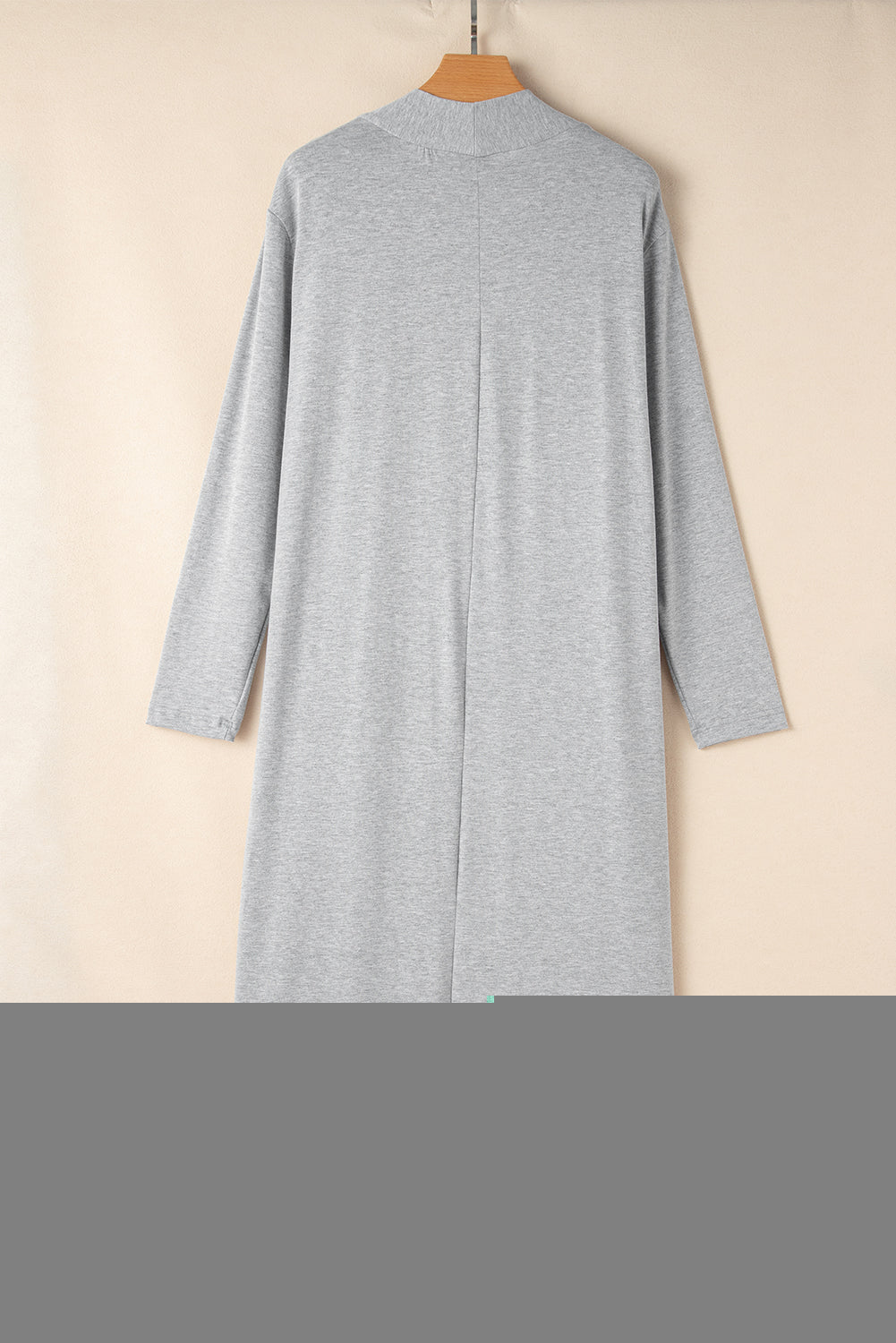 Light Grey Split Long Cardigan and Skinny Pants Lounge Set