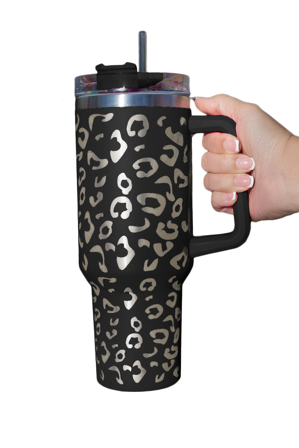 Purple Leopard Spotted 304 Stainless Double Insulated Cup 40oz