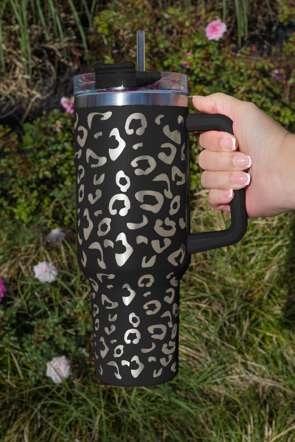 Purple Leopard Spotted 304 Stainless Double Insulated Cup 40oz