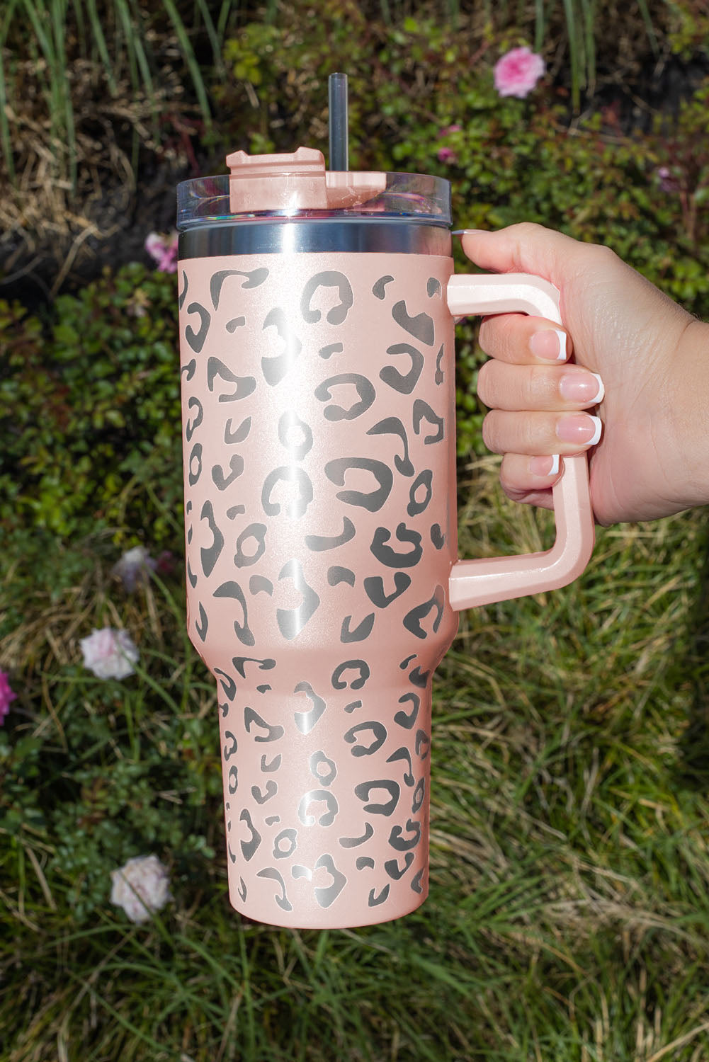 Purple Leopard Spotted 304 Stainless Double Insulated Cup 40oz