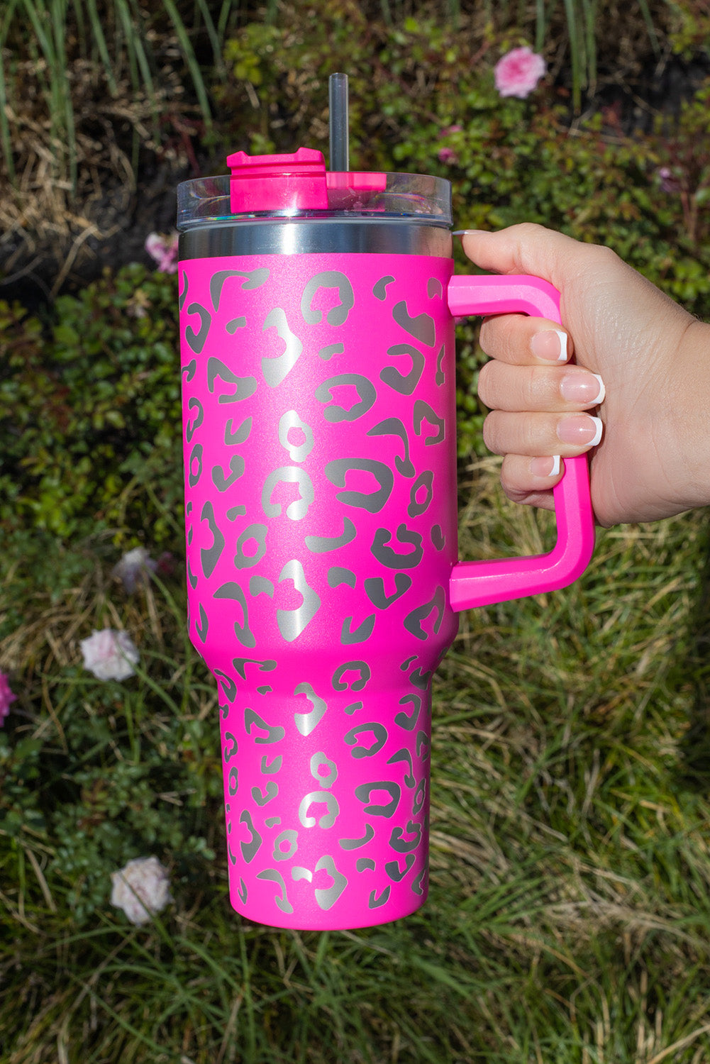 Purple Leopard Spotted 304 Stainless Double Insulated Cup 40oz