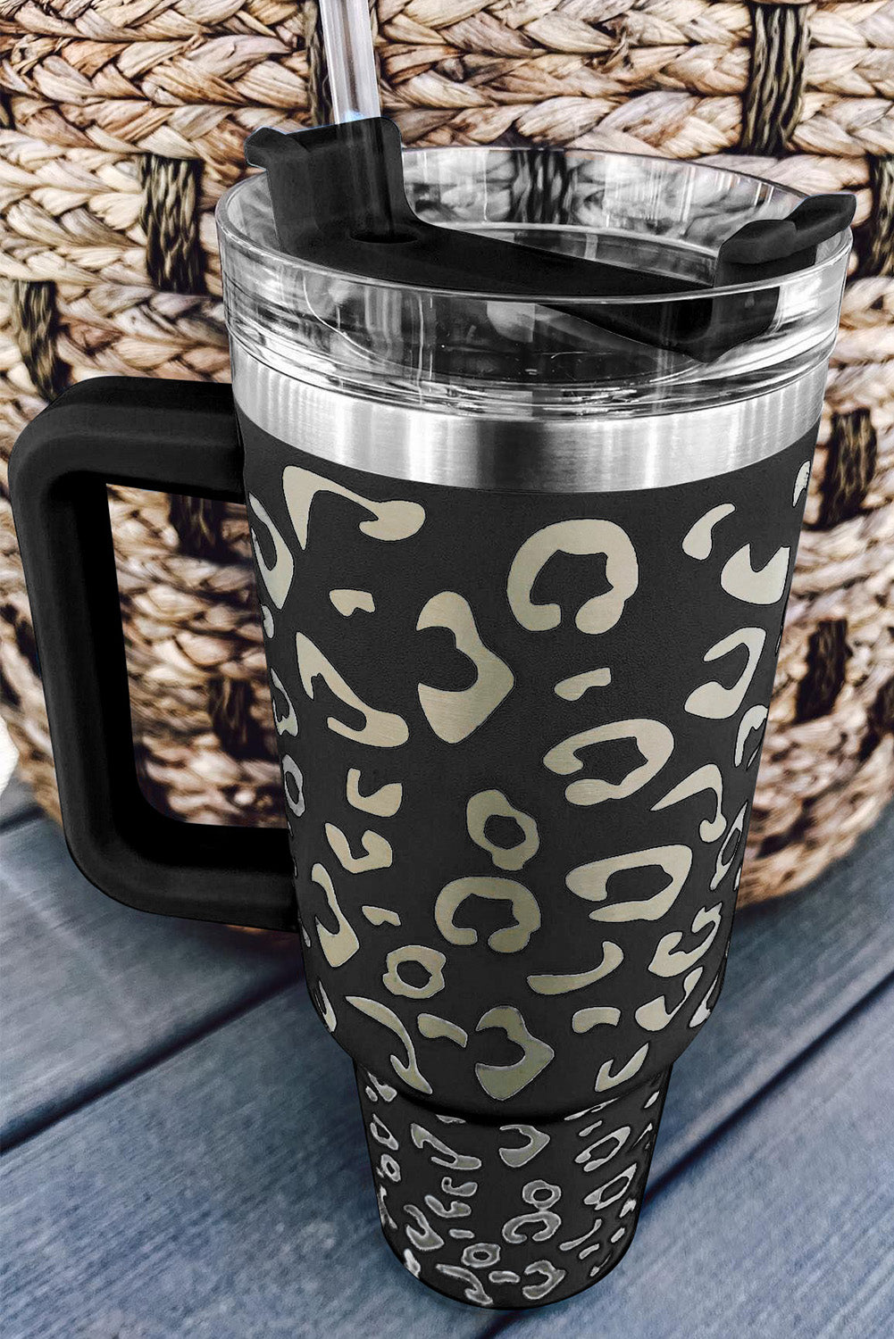 Purple Leopard Spotted 304 Stainless Double Insulated Cup 40oz