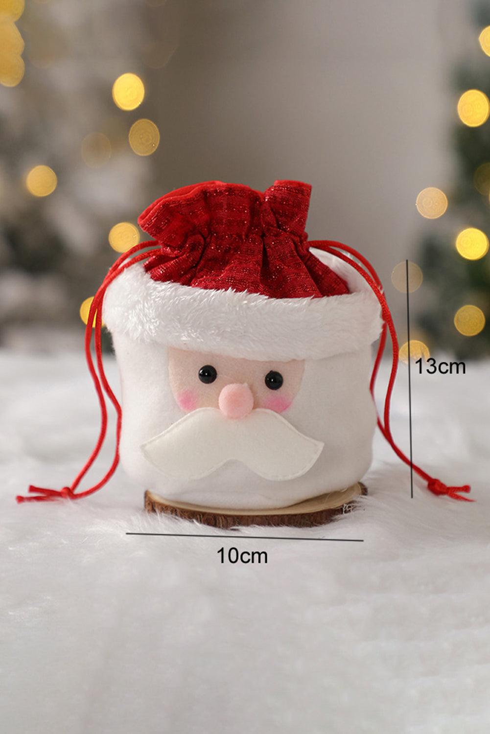 White Santa Clause Cartoon Christmas Candy Gift Bag